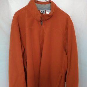Athletic Works Men's Fleece Quarter Zip Pullover Color Orange Size Large